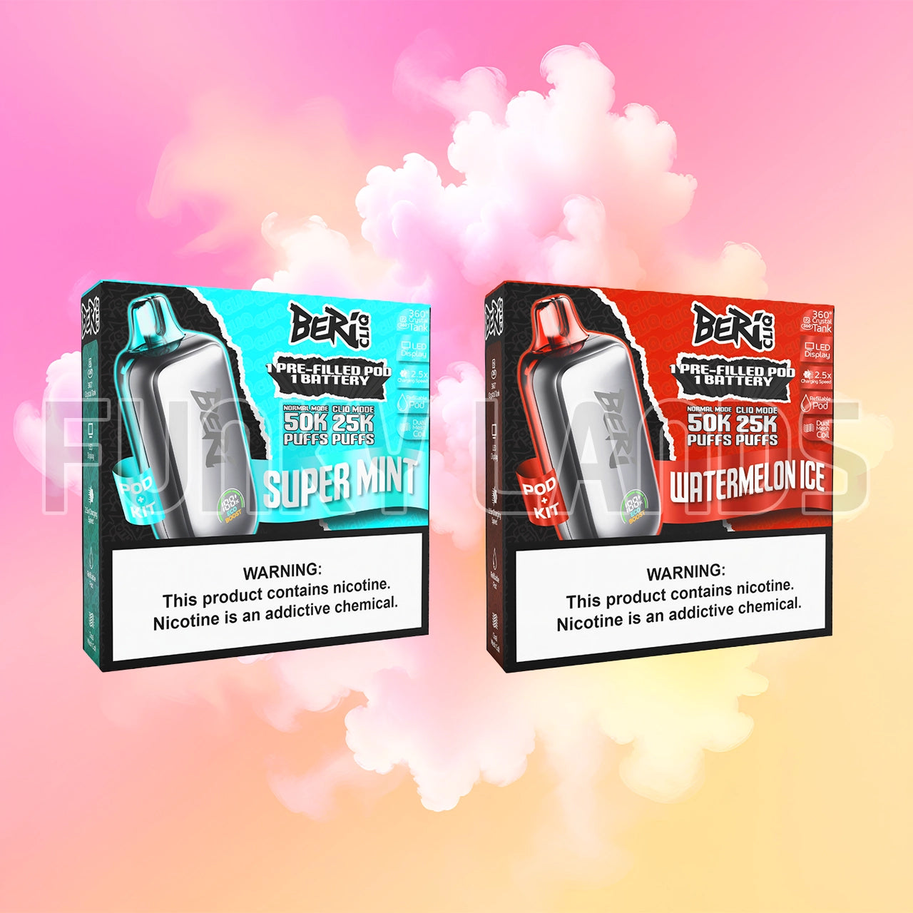 BERI Cliq 50K Kit & Pod Disposable Vape
