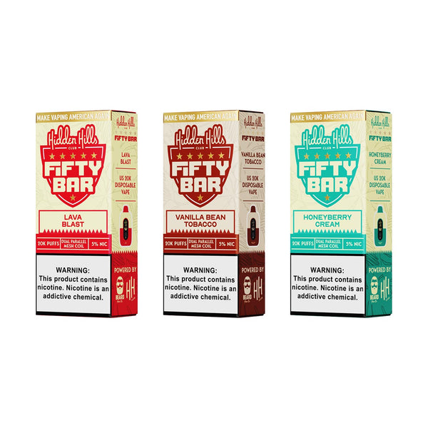 Hidden Hills x Fifty Bar 20K Vape | Make America vape Again | 20000 Puffs Funky Lands Hidden Hills x Fifty Bar 20K Vape | Make America vape Again | 20000 Puffs Funky Lands